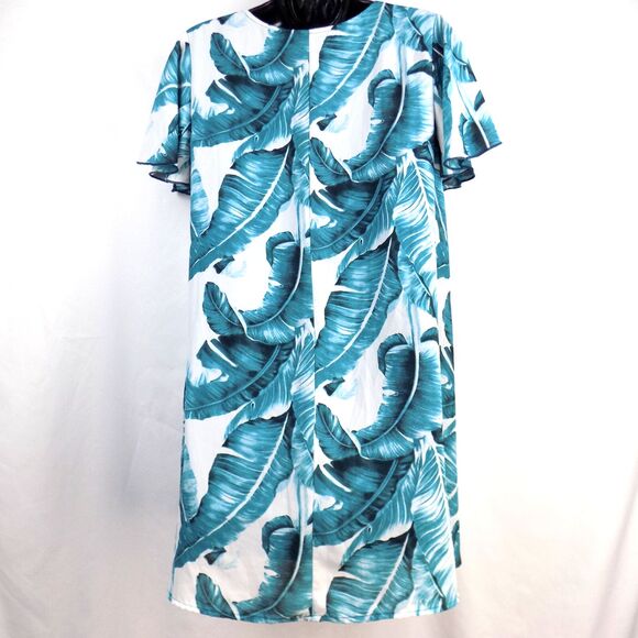 Adrienne Dress Small Palm Leaf Tropical Boho Beach Vacation (BUNDLE PRICE $7) - Picture 2 of 5